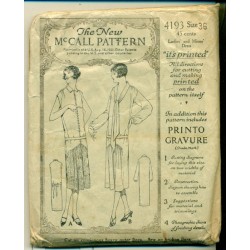 McCall Dress Sewing Pattern Flapper 20s