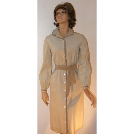 Vintage 1970's Ultra Suede Shirt Dress - Mollie Parnis