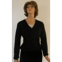1990's Ann Taylor Black Beaded Sweater - Merlino Wool