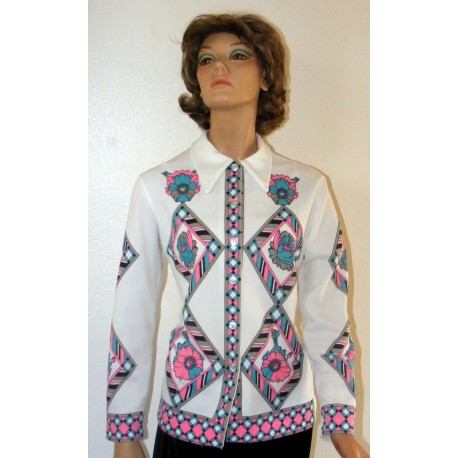Vintage Polyester Shirt from 60's-70's Big and Bold