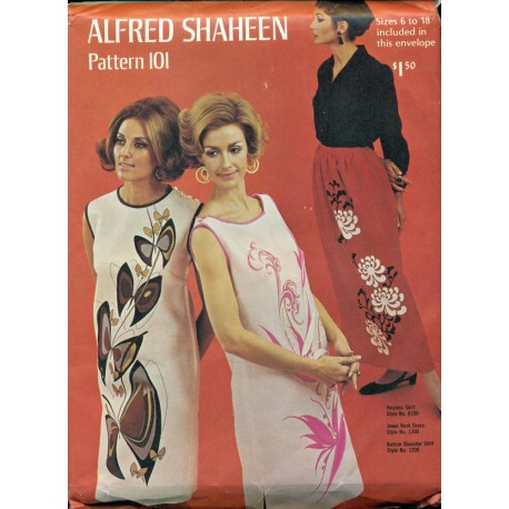 Vintage Alfred Shaheen Sewing Pattern 101 1960's