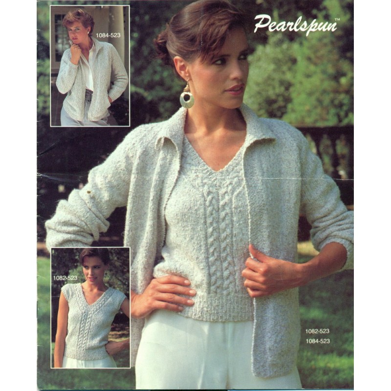 Bernat No. 523 Knitting Pattern Book 1980s - Angel Elegance Vintage
