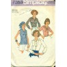 Vintage Womens Shirt Sewing Pattern with Scarf - 1970s Simplicity No 7353