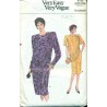 Vintage 1980s Womens Cocktail Dress - Vogue No. 9743