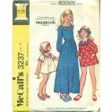 Vintage 1970s Girls Dress and Smock Shirt - McCalls No. 3237