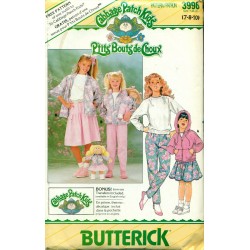 Vintage Girls Sweat Shirt, Hoodie, Skirt and Pants Sewing Pattern - Cabbage Patch