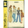 Vintage 1970s Girls Peasant Dress Pants Shirt - McCalls No. 3722