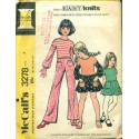 Vintage Girls Dress Shirt & Pants Sewing Pattern - McCalls No. 3278