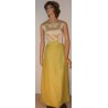 1960's Chartreuse Evening Gown Sleeveless - Sheath 