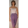 Vintage Womens Capri Pants - Lavender and Black Corduroy