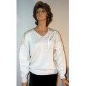 Vintage 1980s Sweater w/ Sequins Angora & Sparkles - Medium
