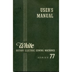 Vintage White Sewing Machine Manual No. 77