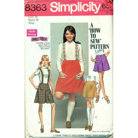 Skirt & Suspenders Sewing Pattern Simplicity