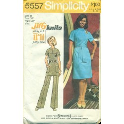 1970s Womens Dress & Pants Suit Sewing Pattern - Simplicity No.5557