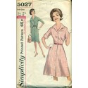 1960s Womens Day Dress Half Size - Simplicity No. 5027
