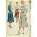 1950s Womens Skirt Dress Jumper & Blouse Pattern - McCalls No. 8575