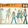 1970s Girls Skirt Pants Vest & Shirt Sewing Pattern - McCalls No. 2437