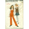 1970s Girls Tunic Vest Pleated Skirt & Pants Pattern - Butterick No 5439