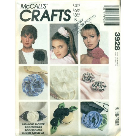 Retro Hair & Accessories Sewing Pattern - McCalls No. 3928