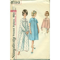 Vintage Nightgown Pattern & Bed Jacket Medium