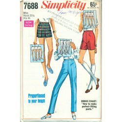 1960s Pants & Shorts Sewing Pattern