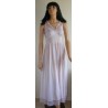 Long Nightgown Silky Nylon & Lace