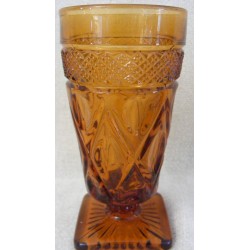 Imperial Cape Cod Water Goblet Amber Glass