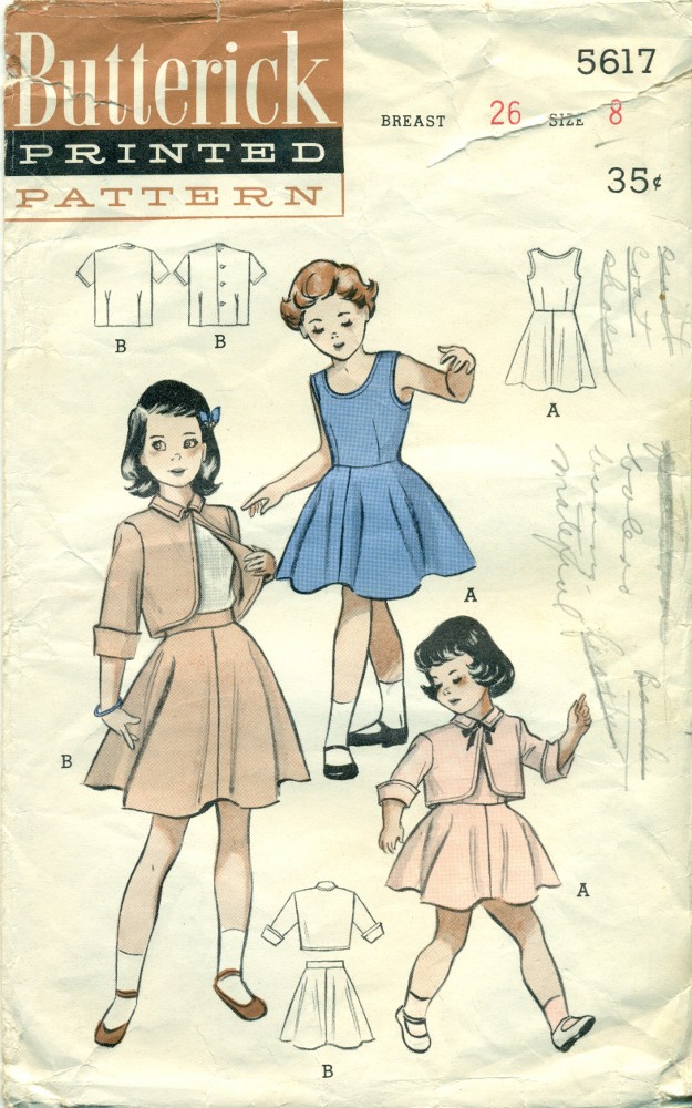 Girls Sewing Pattern Skirt Jumper Bolero - Angel Elegance Vintage