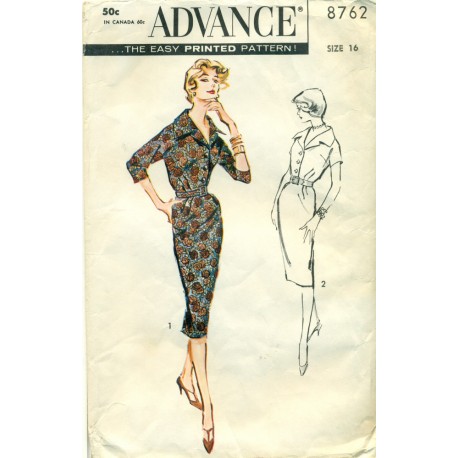 Dress Sewing Pattern Slim Skirt Advance