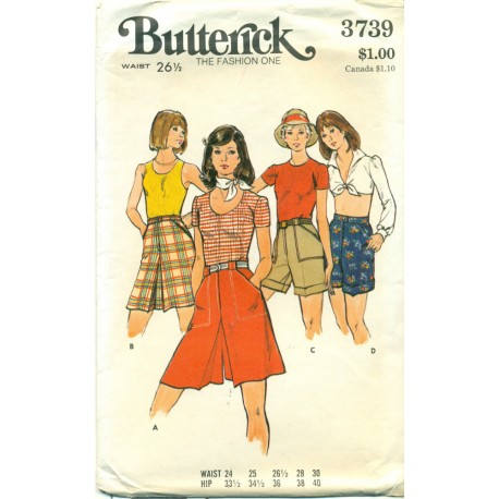 Culottes Shorts Pattern Womens Butterick