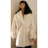 Faux Fur Coat Jacket Women White Unreal