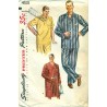 Mens Pajamas Nightshirt Pattern PJs 1950s