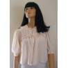 Bed Jacket Womens Pink Lace Short Sleeve