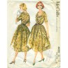 Full Skirt Dress Pattern 1950s McCalls