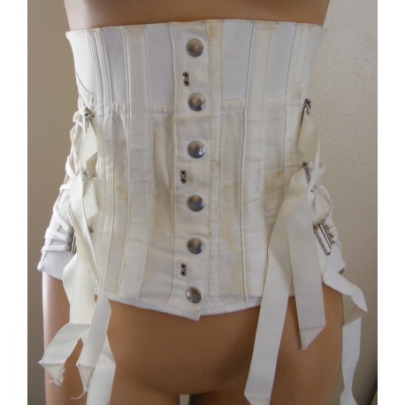 Fan Laced Corset Girdle Snap Front