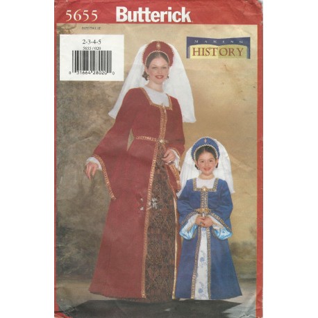 Child Medieval Dress Pat 5655