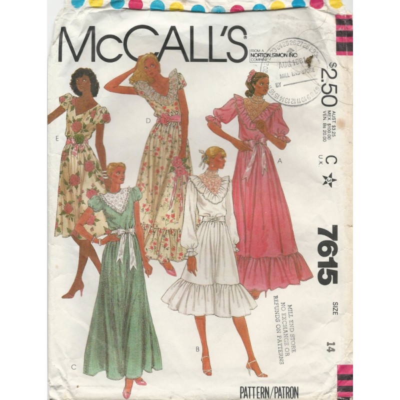 McCalls Vintage Pattern 8085 Blouse Bust 32.5 Gathered Ruffles Yokes Size  10 FF