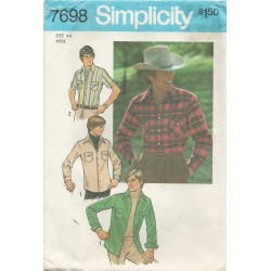 1970s Mens Shirt Pattern 7698